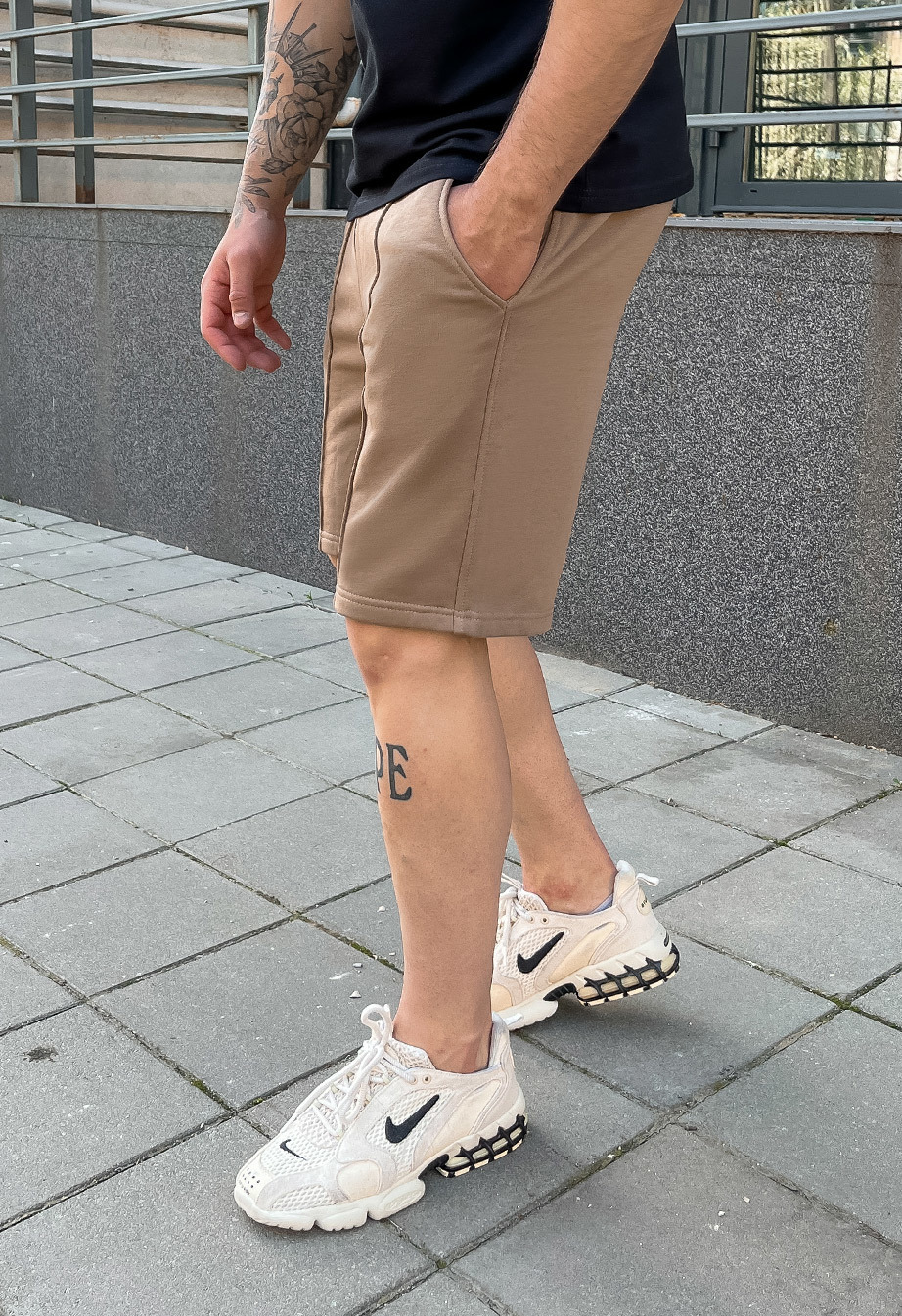 Pantaloni scurți tricotați Staff sa brown