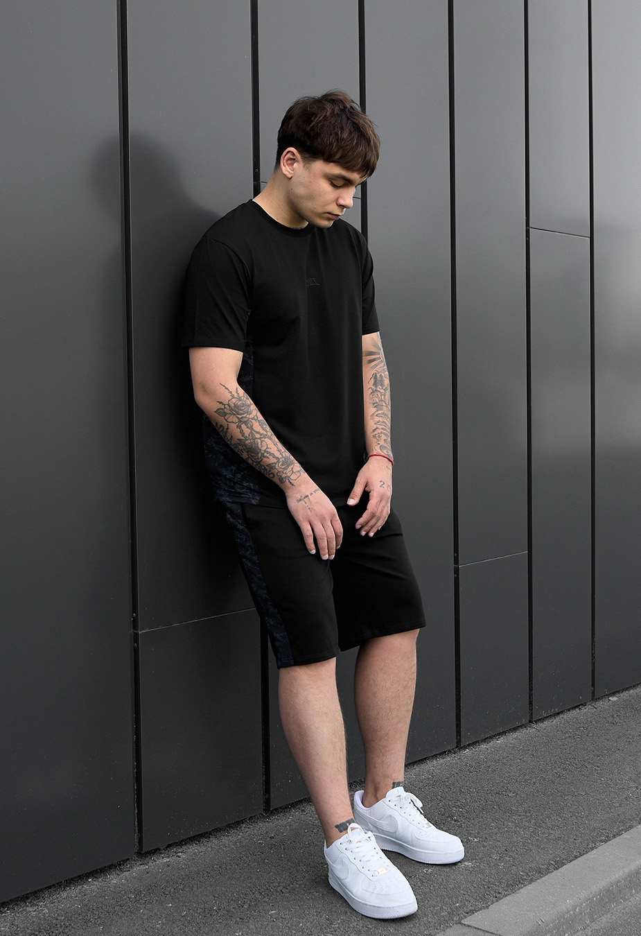 Set de vară tricou + pantaloni scurți Staff pro black