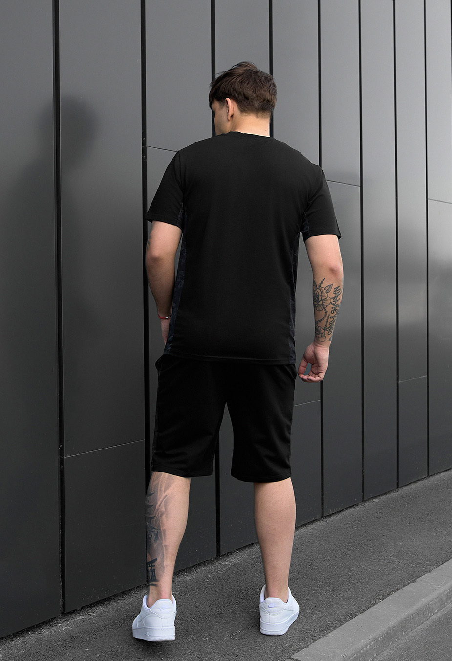 Set de vară tricou + pantaloni scurți Staff pro black
