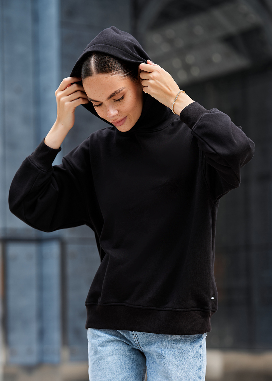 Hanorac de damă Staff re black oversize