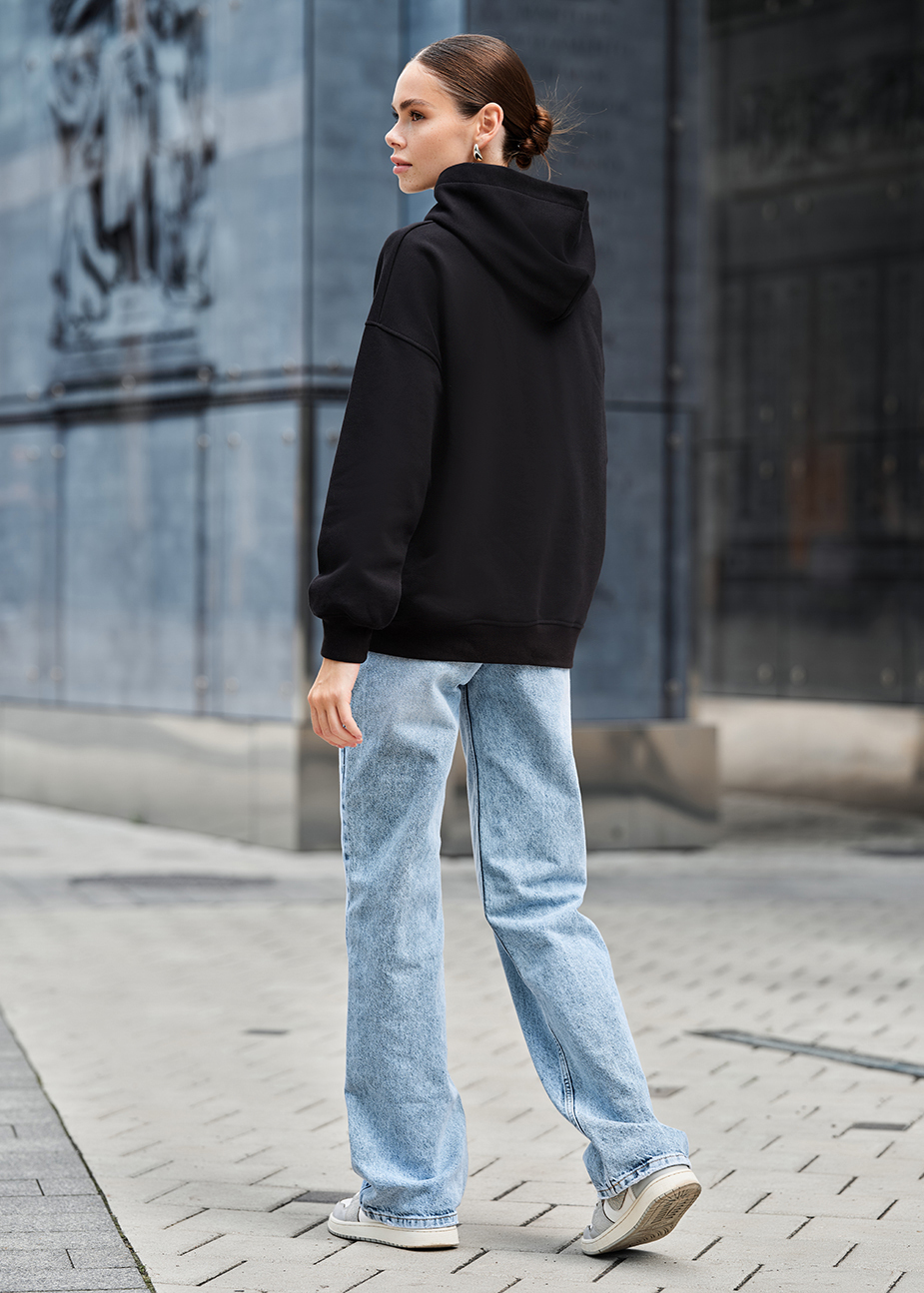 Hanorac de damă Staff re black oversize