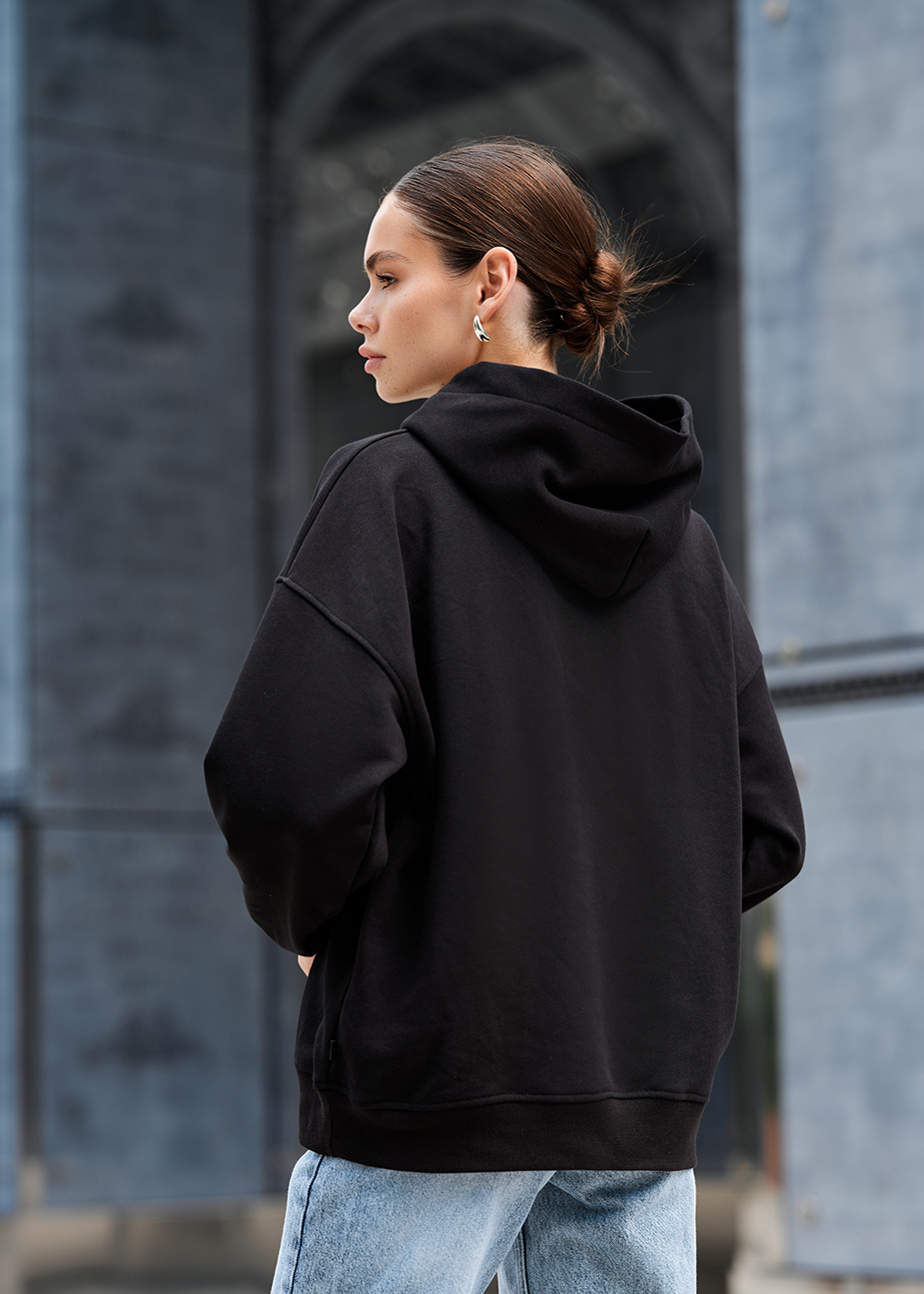 Hanorac de damă Staff re black oversize