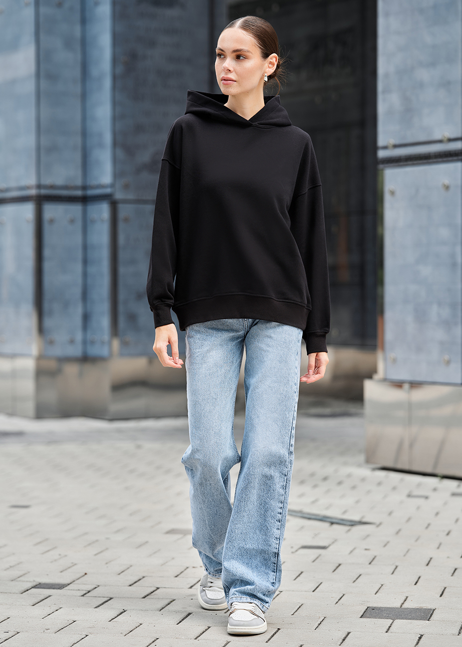 Hanorac de damă Staff re black oversize