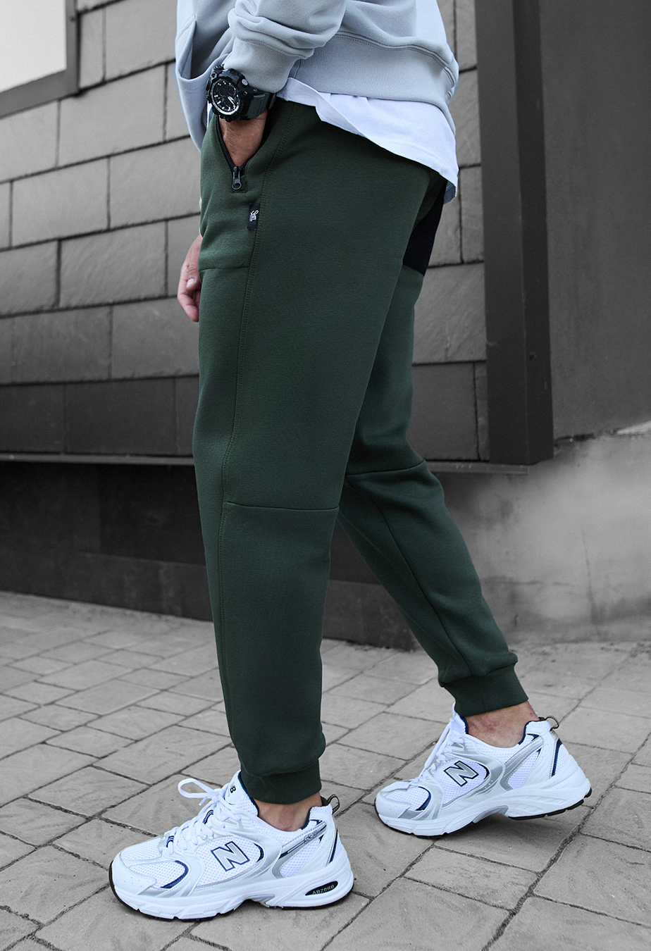 Pantaloni de trening Staff ch khaki fleece