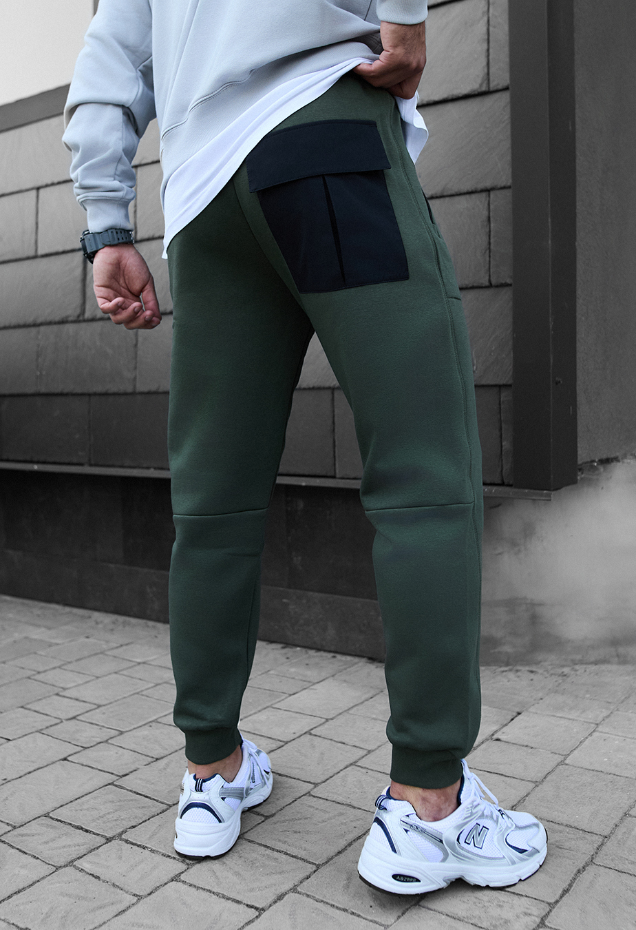 Pantaloni de trening Staff ch khaki fleece