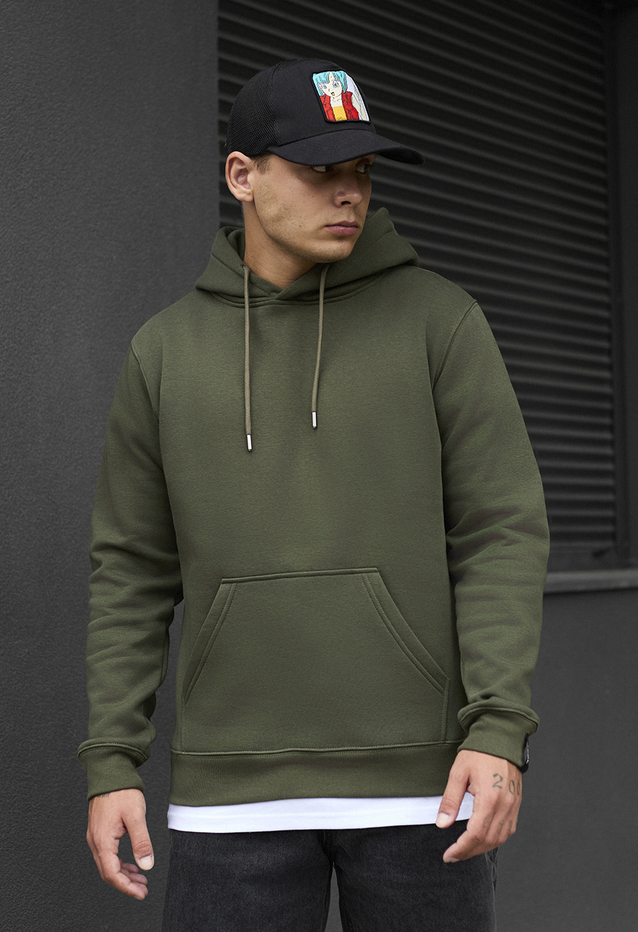 Hanorac Staff khaki basic fleece