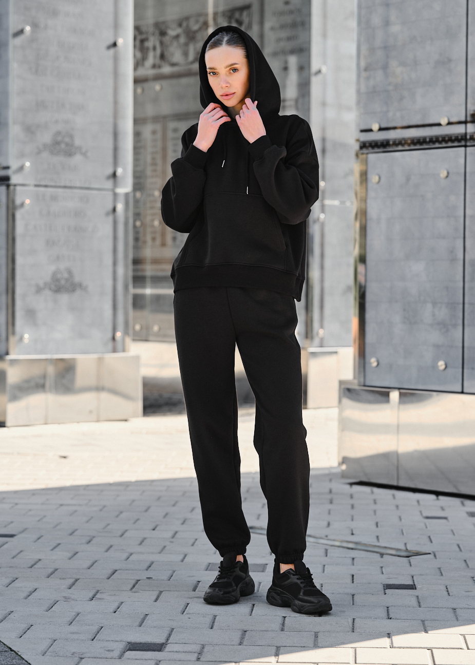 Trening de damă Staff co black oversize fleece
