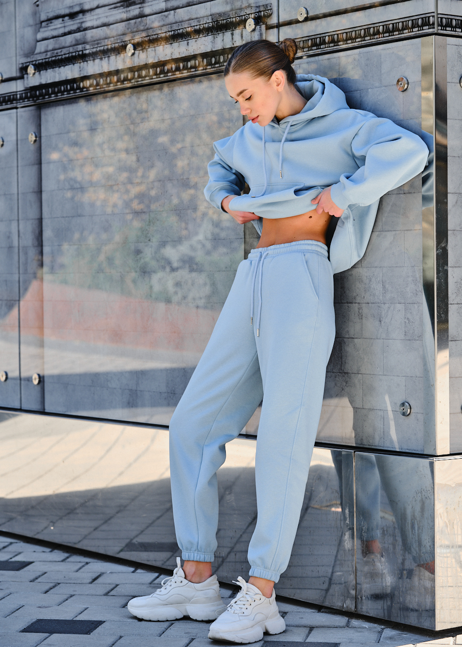 Trening de damă Staff co light blue oversize fleece