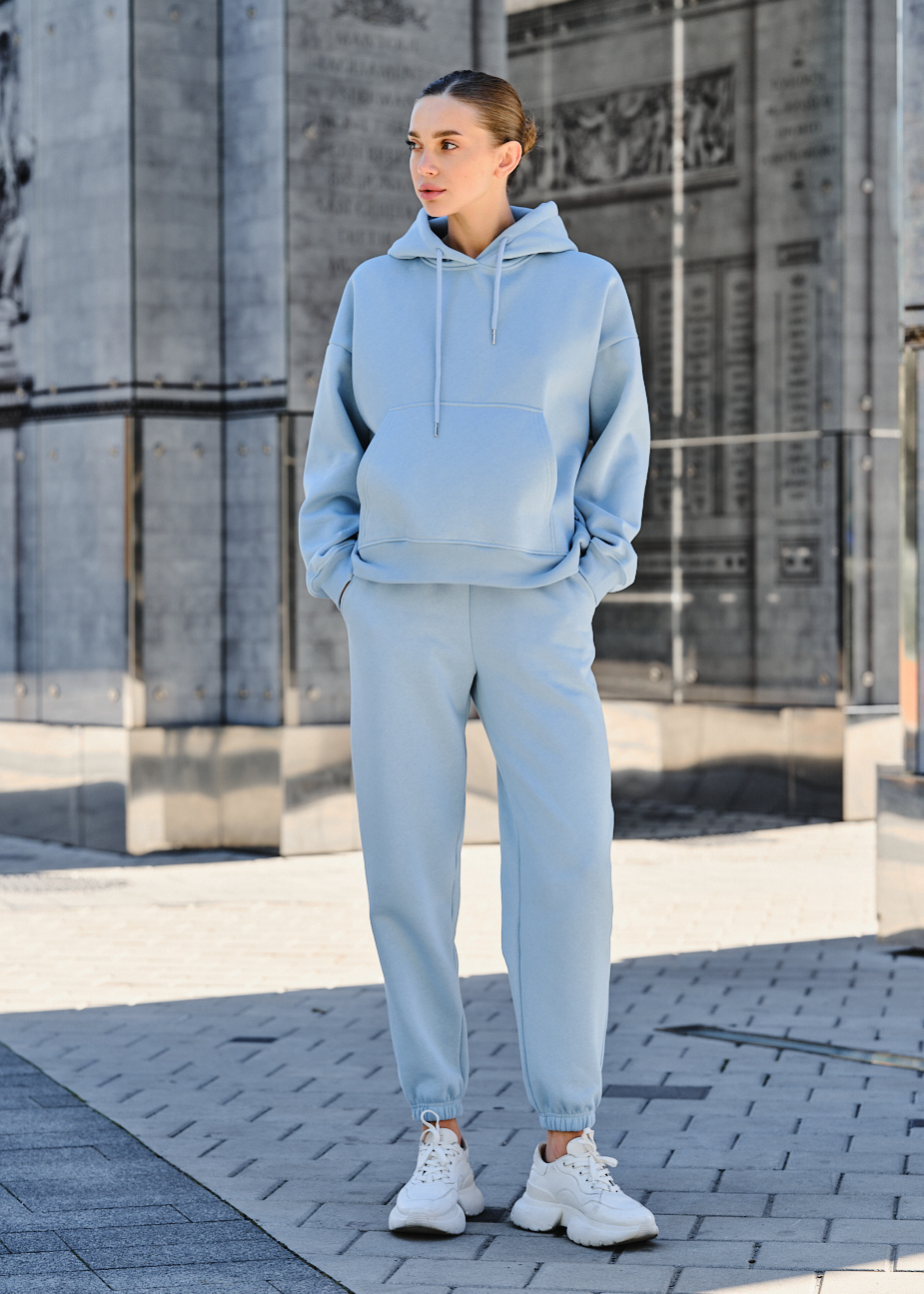 Trening de damă Staff co light blue oversize fleece