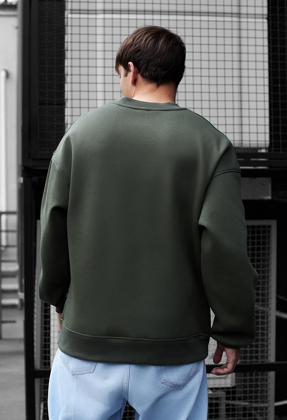 Bluză de trening Staff khaki oversize fleece