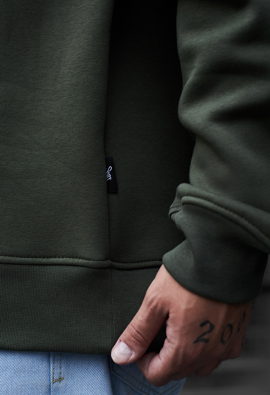 Bluză de trening Staff khaki oversize fleece
