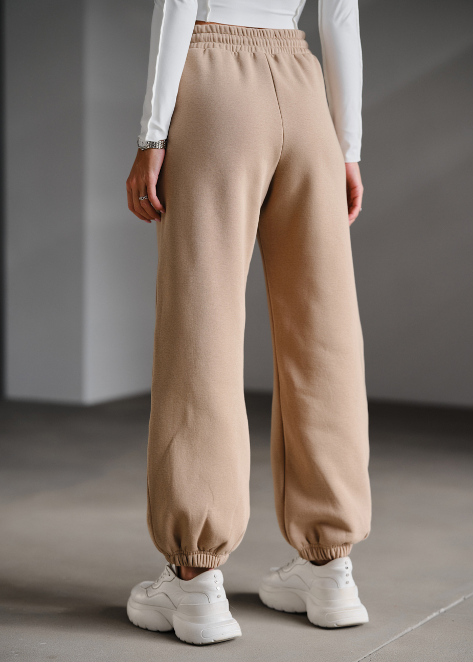 Pantaloni de trening de damă Staff fox beige fleece
