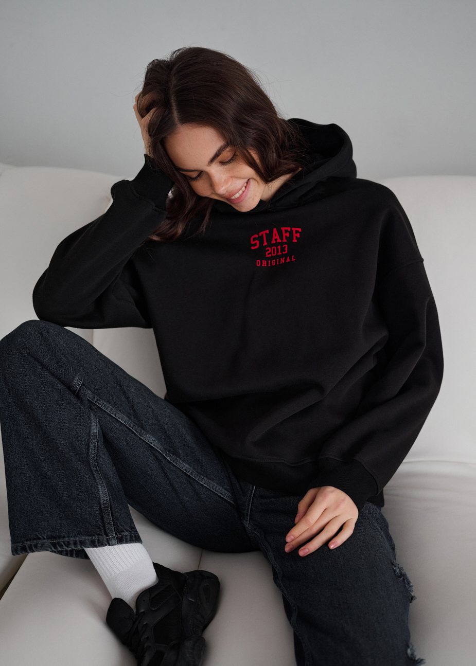 Hanorac de damă Staff sow black logo oversize fleece