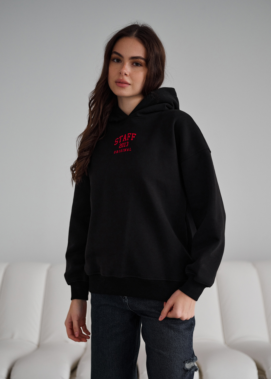 Hanorac de damă Staff sow black logo oversize fleece