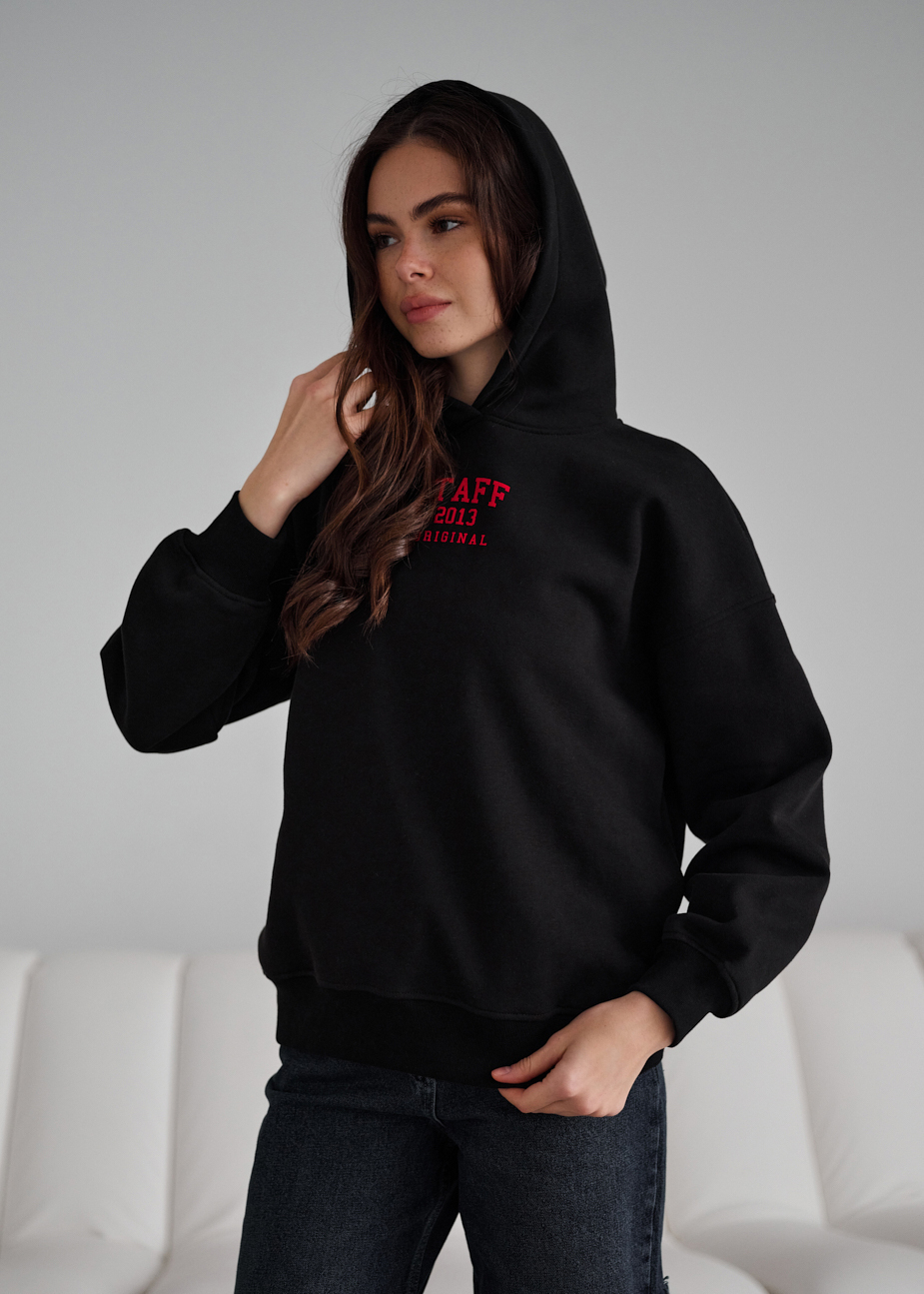 Hanorac de damă Staff sow black logo oversize fleece
