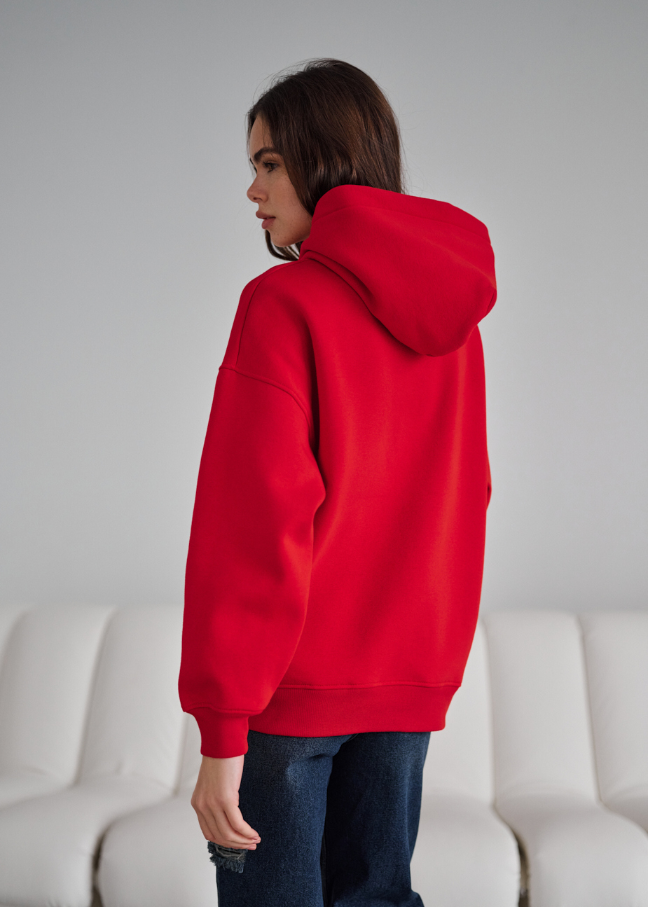 Hanorac de damă Staff sow red logo oversize fleece