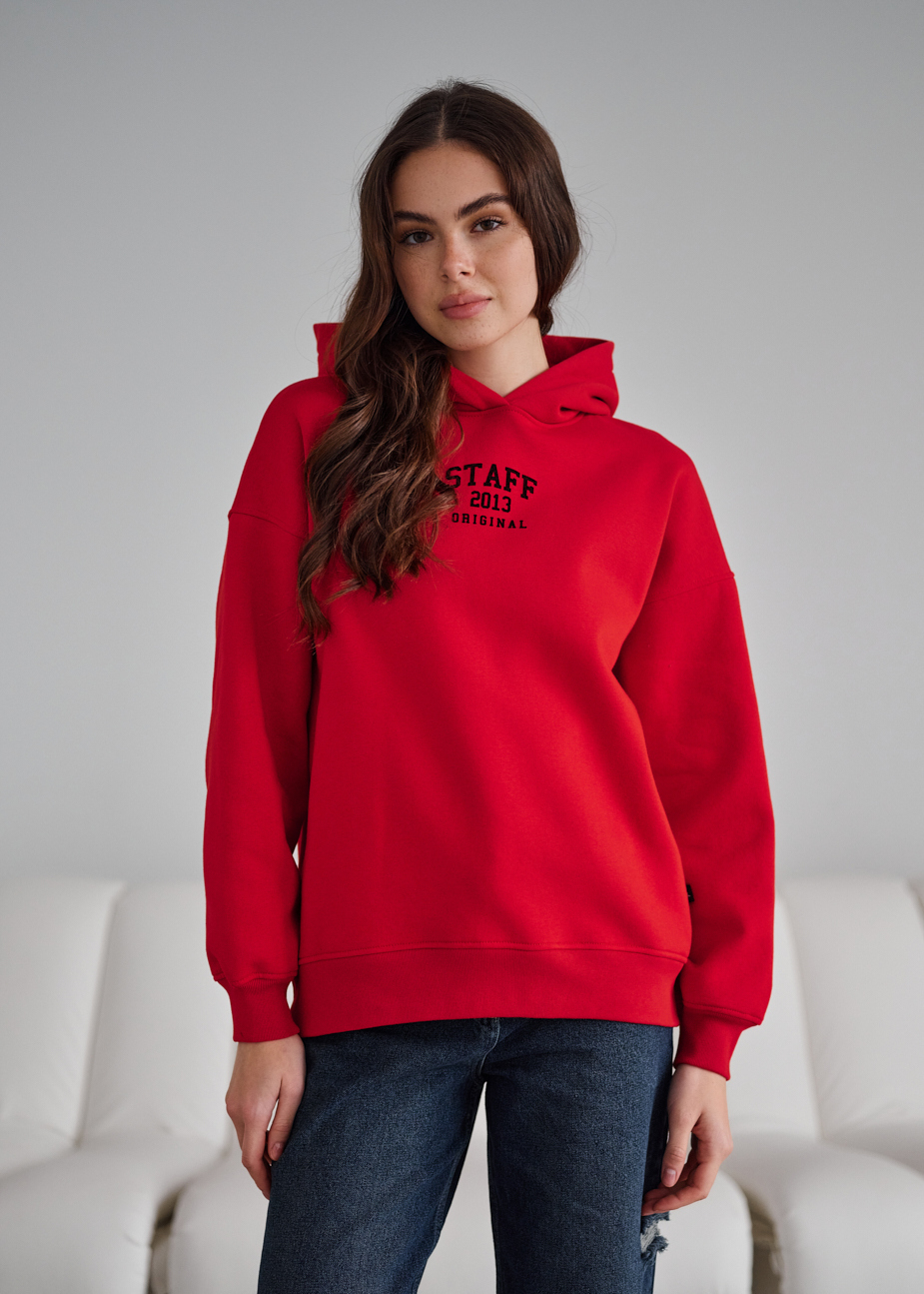 Hanorac de damă Staff sow red logo oversize fleece