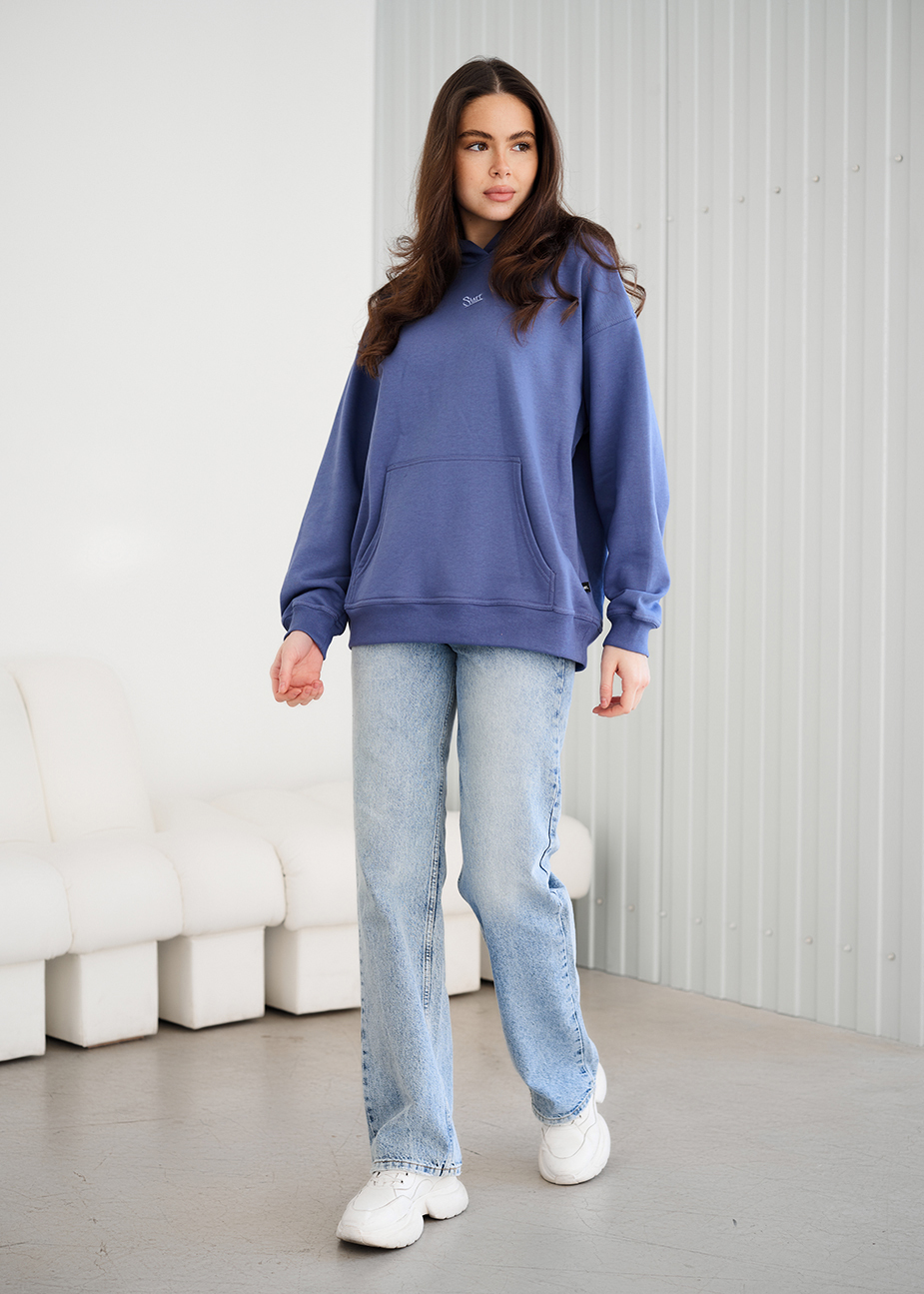 Hanorac de damă Staff ue blue logo oversize
