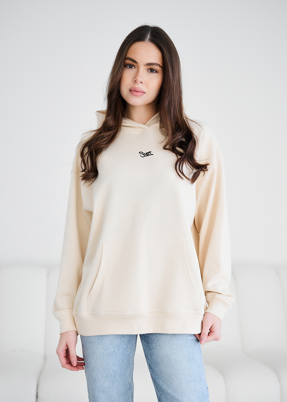 Hanorac de damă Staff ue milk logo oversize