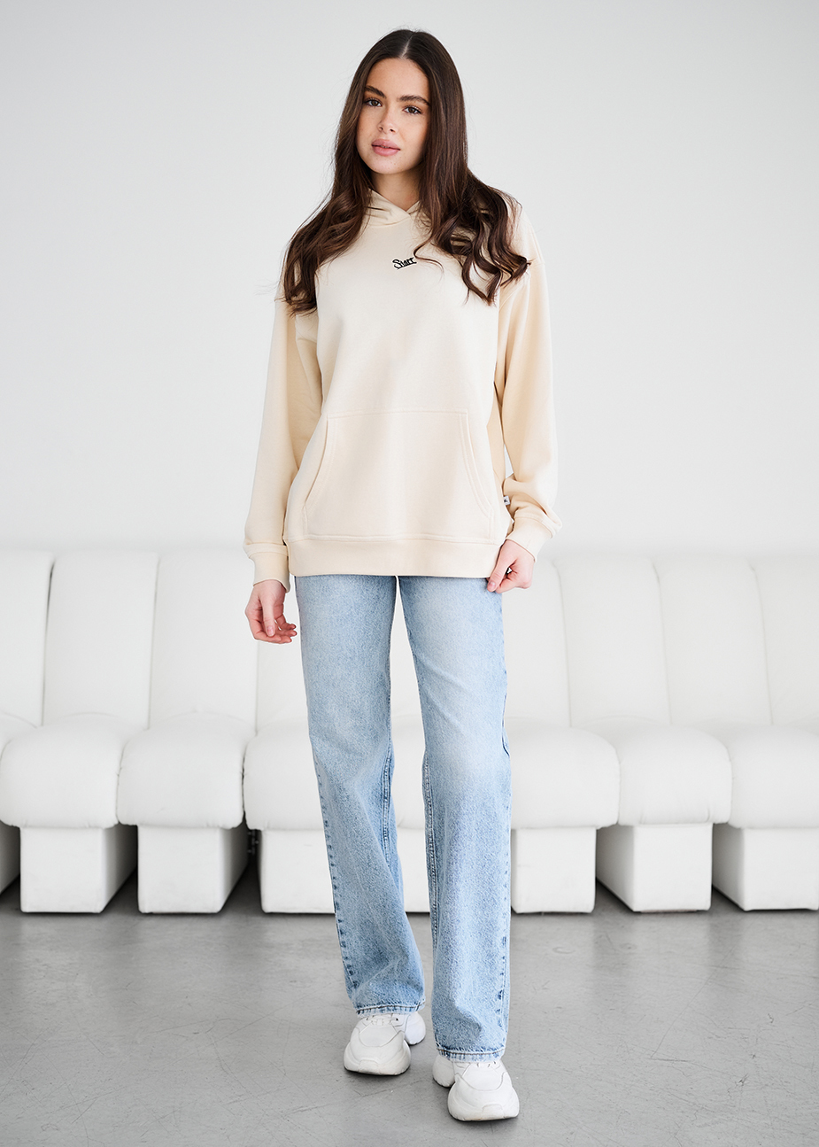 Hanorac de damă Staff ue milk logo oversize