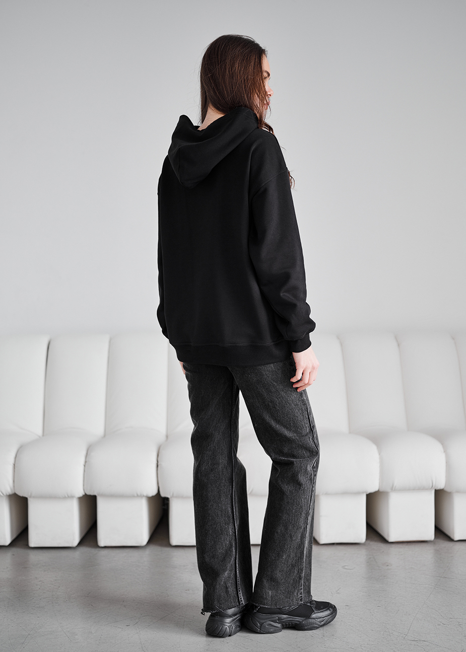 Hanorac de damă Staff ue black logo oversize