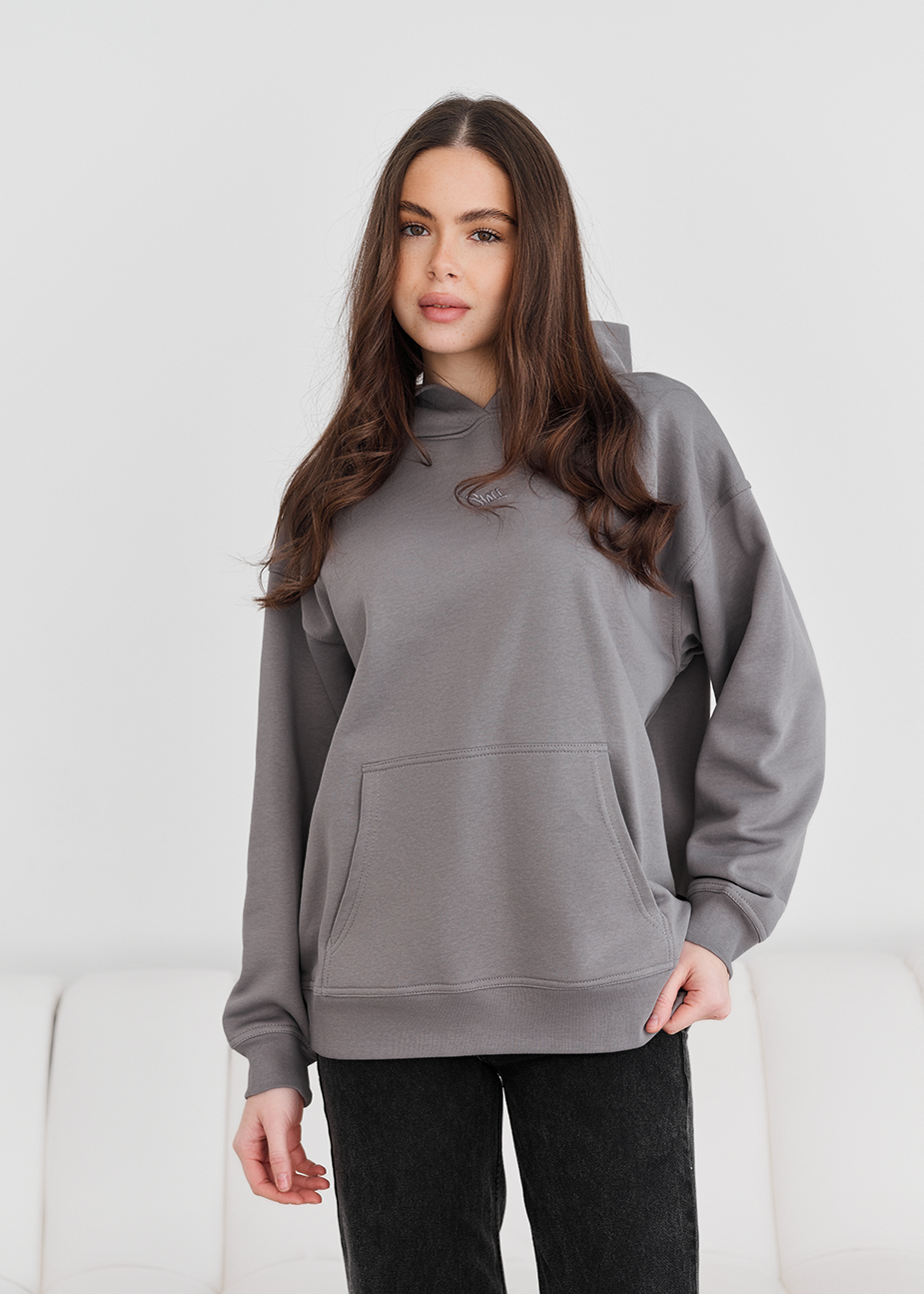 Hanorac de damă Staff ue gray logo oversize