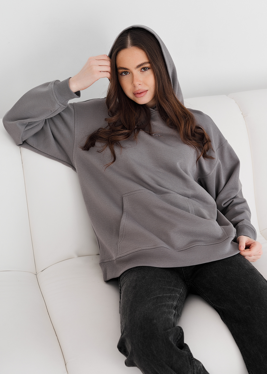 Hanorac de damă Staff ue gray logo oversize
