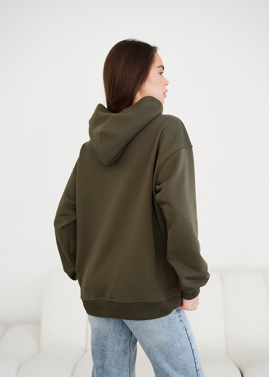 Hanorac de damă Staff ue khaki logo oversize
