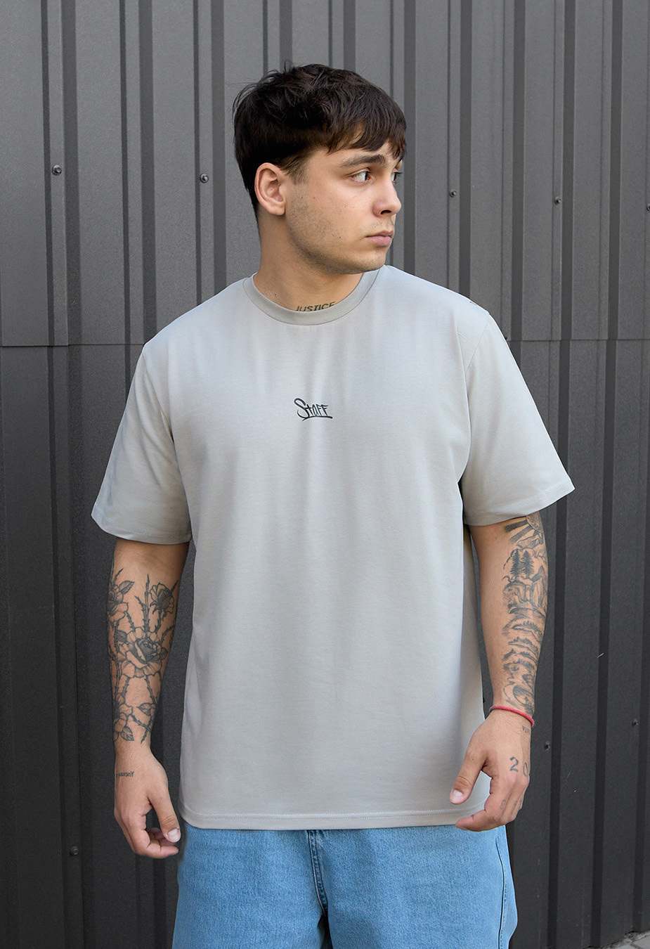 Tricou Staff gray logo