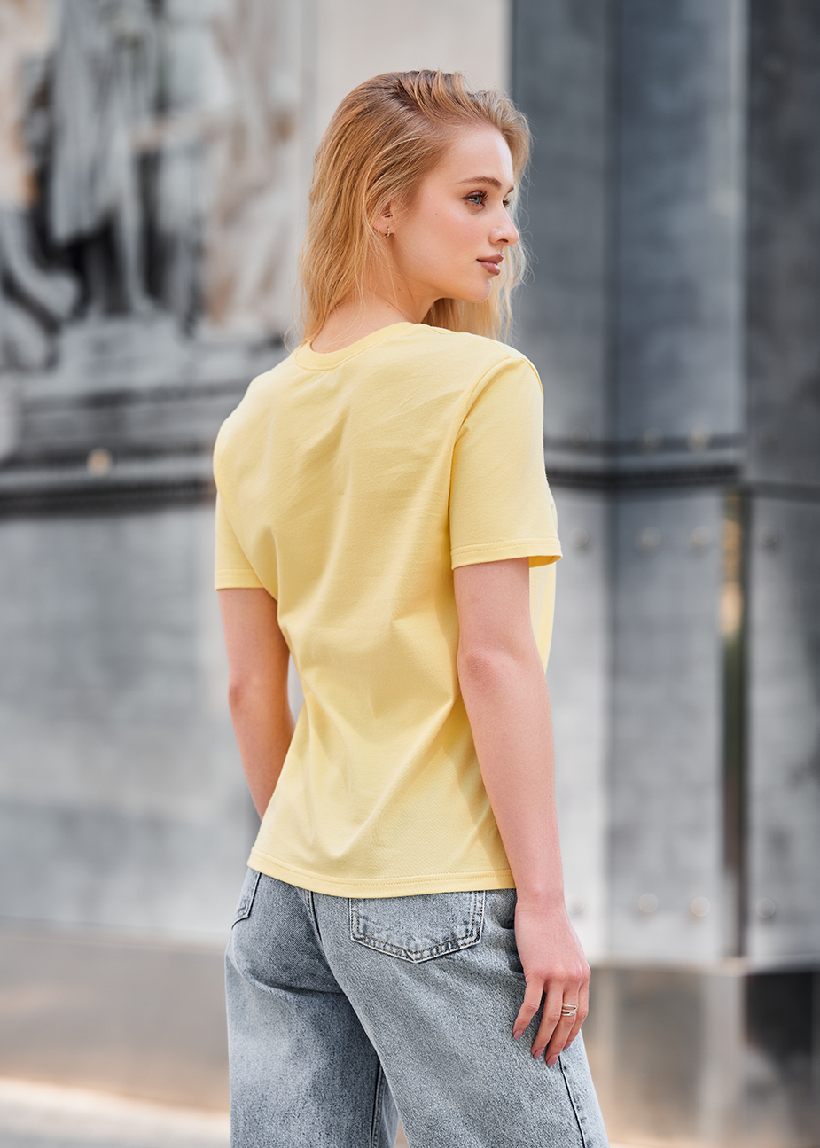 Tricou de damă Staff dy yellow