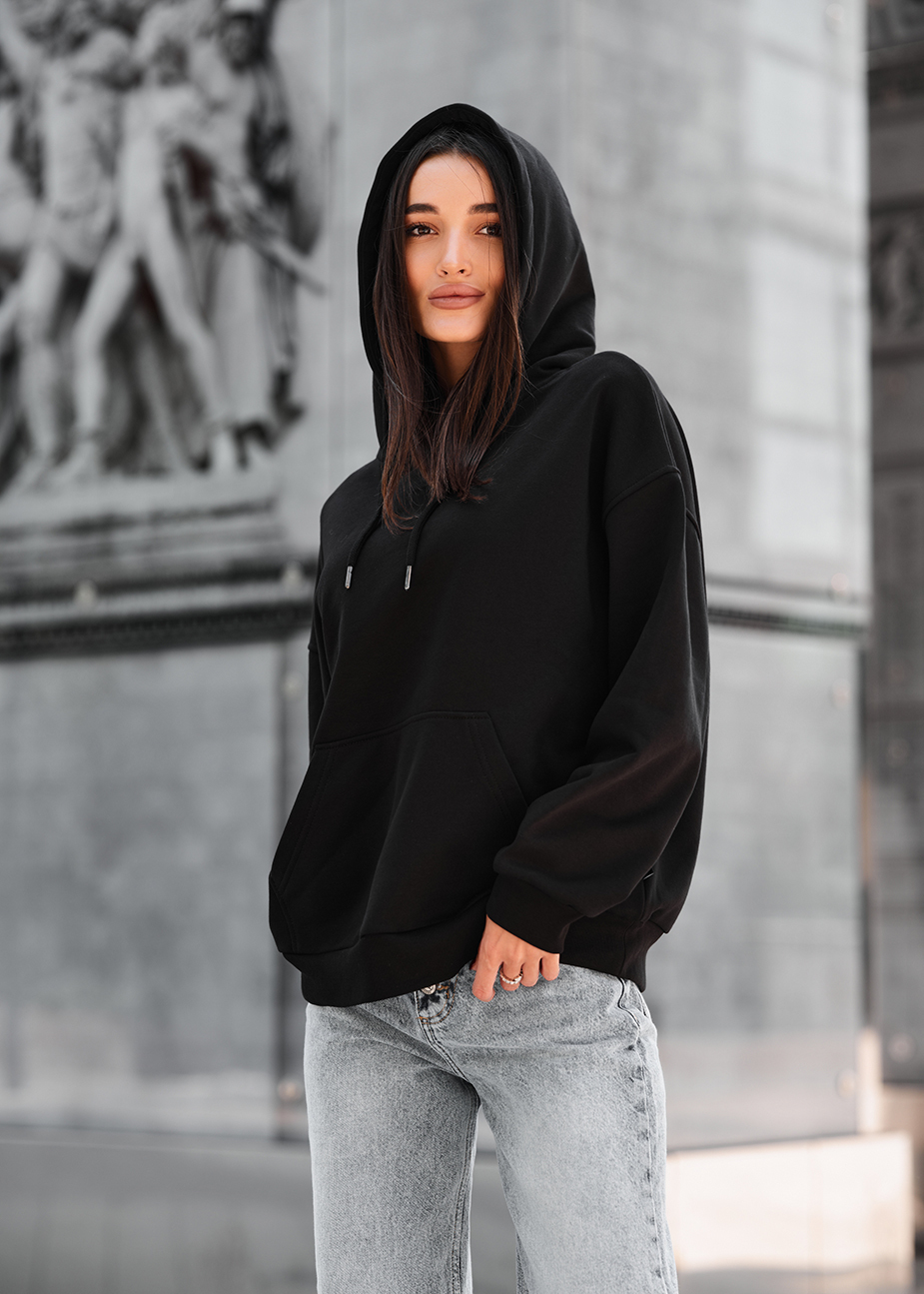 Hanorac de damă Staff lav black oversize