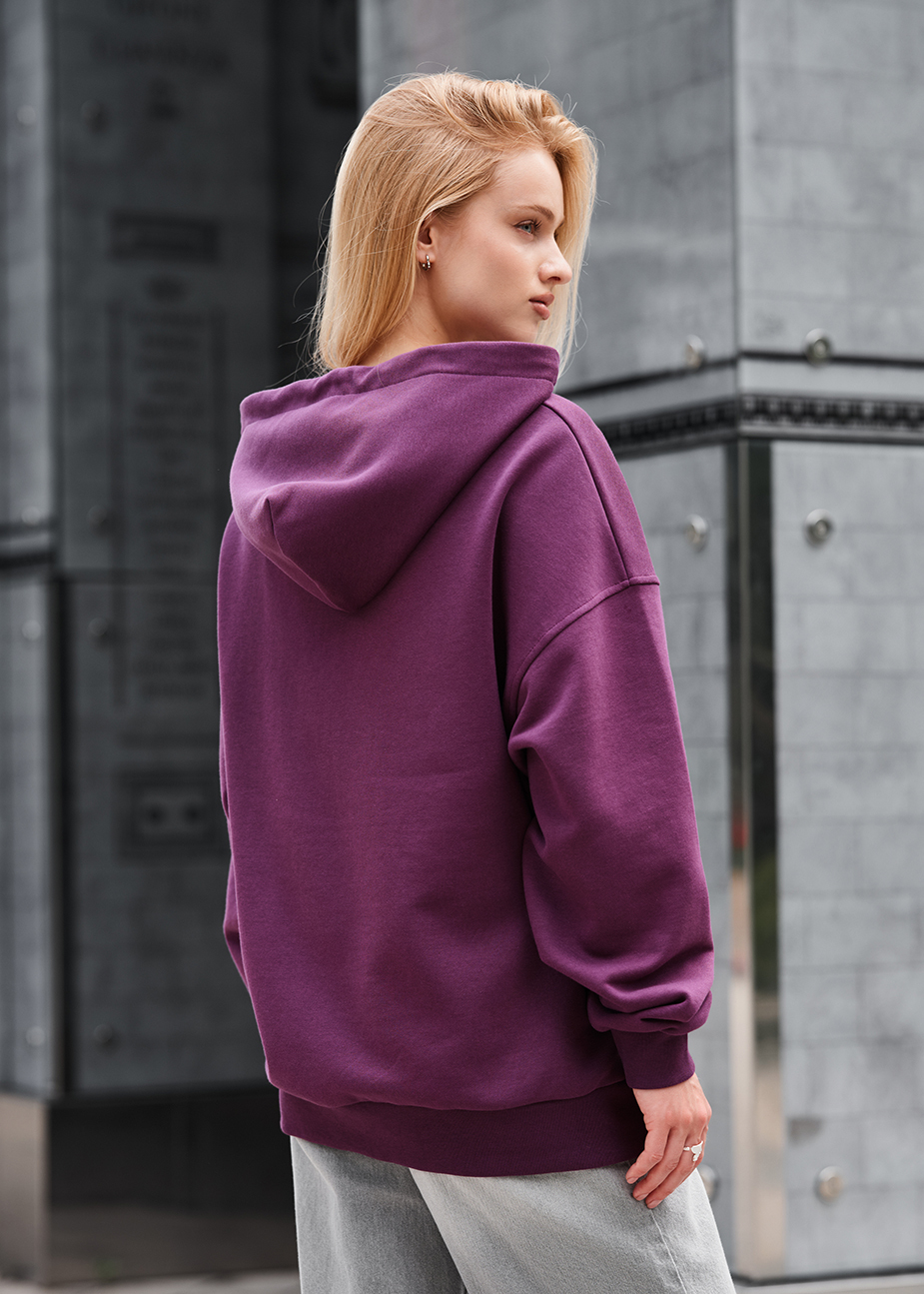Hanorac de damă Staff lav dark viola oversize