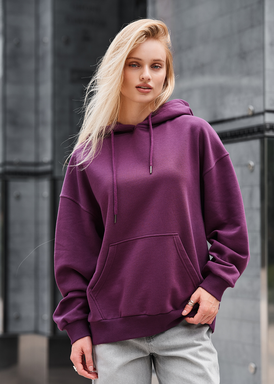 Hanorac de damă Staff lav dark viola oversize