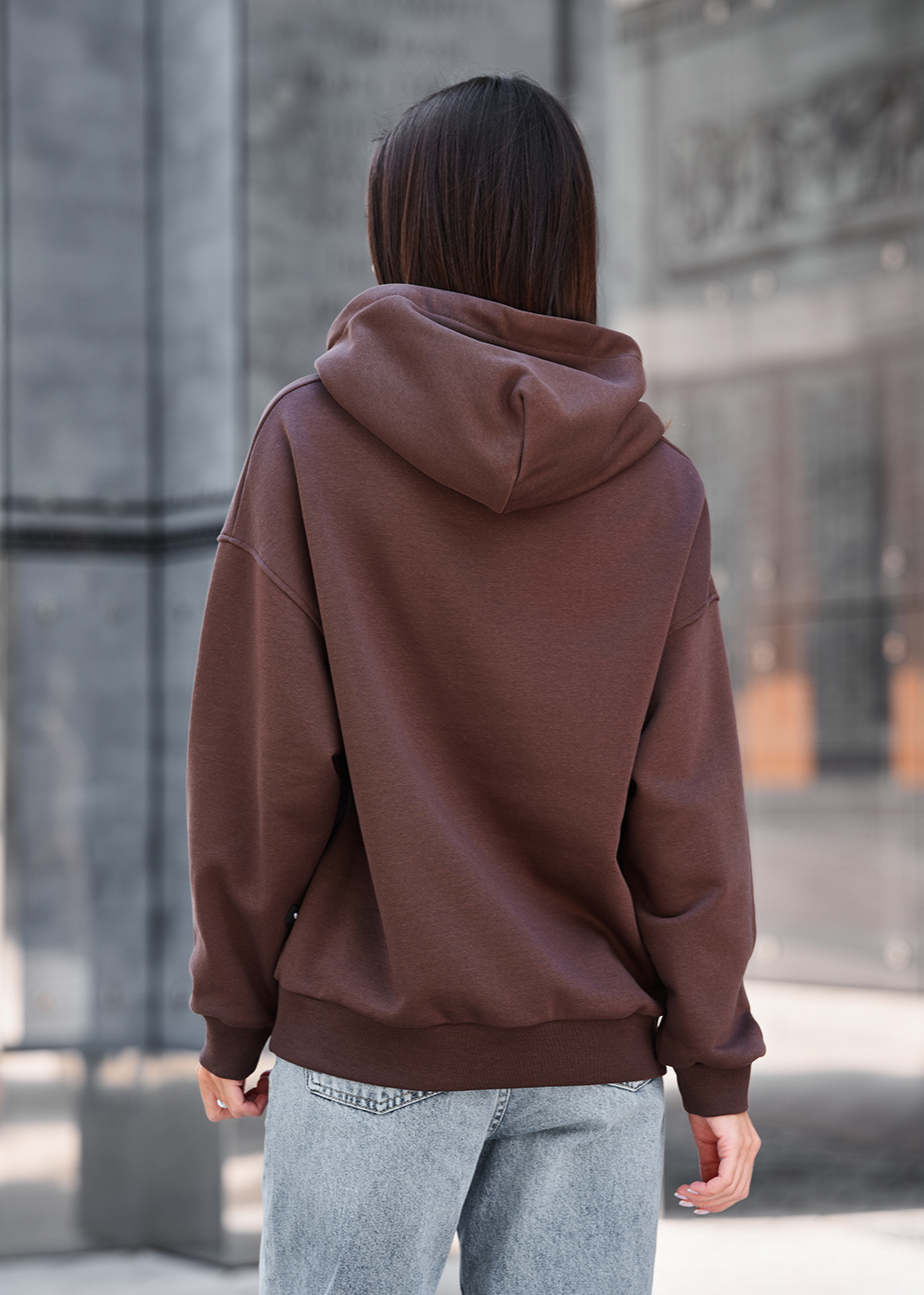 Hanorac de damă Staff lav brown oversize