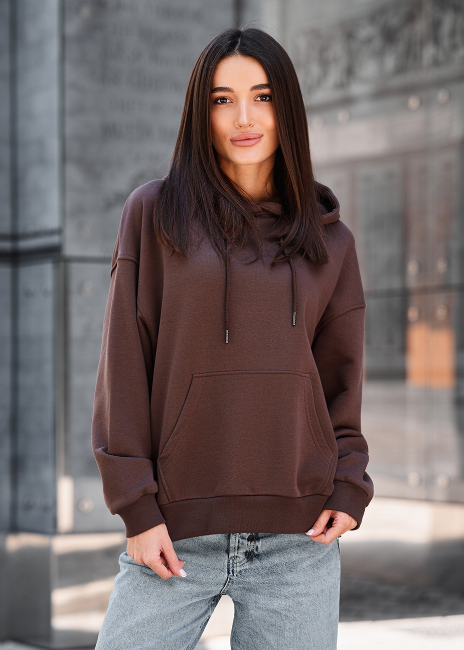 Hanorac de damă Staff lav brown oversize