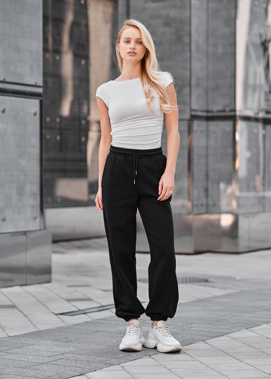 Pantaloni de trening de damă Staff mol black