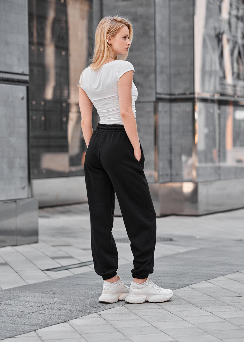 Pantaloni de trening de damă Staff mol black