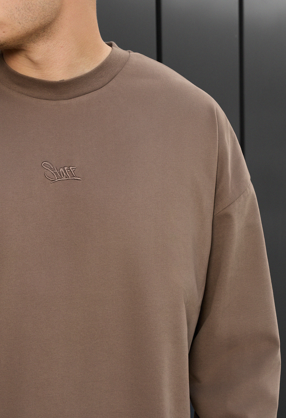 Bluză Staff brown logo oversize