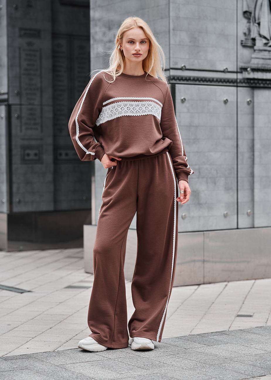 Costum de trening de damă Staff sel brown oversize