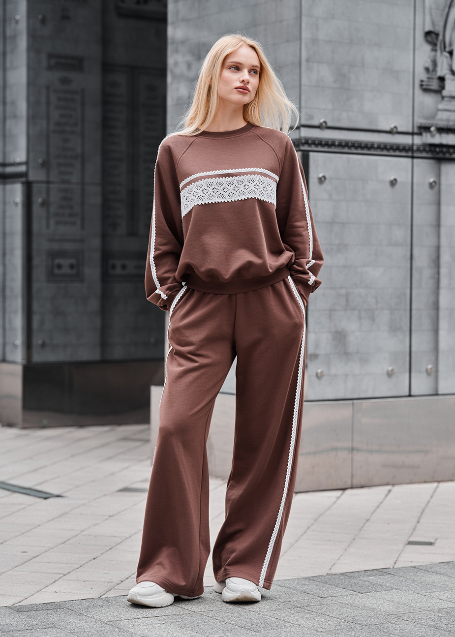 Costum de trening de damă Staff sel brown oversize