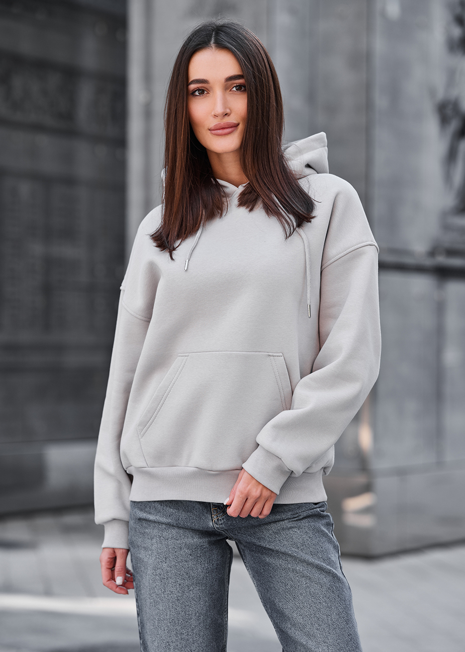 Hanorac de damă Staff lav light gray oversize fleece