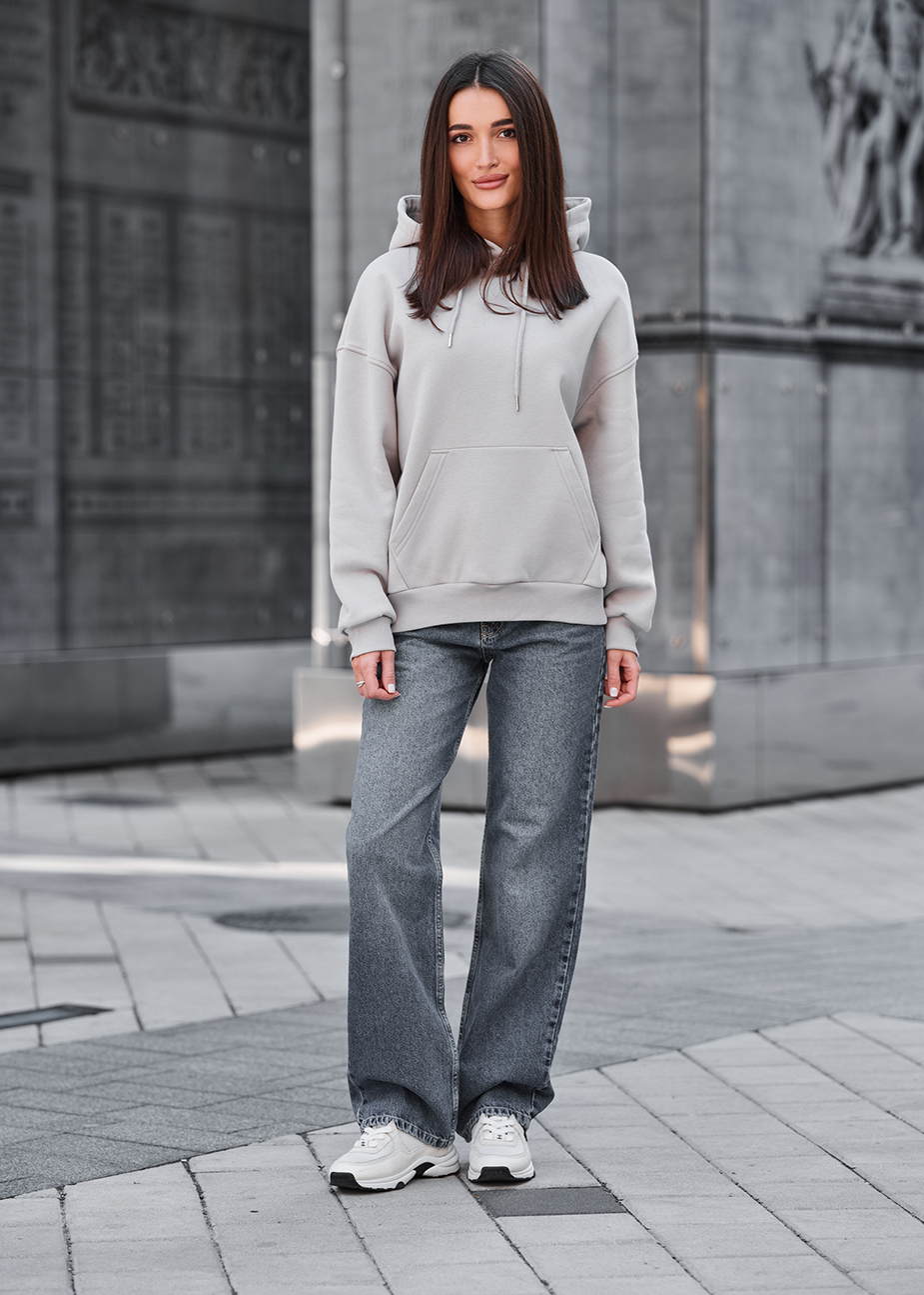 Hanorac de damă Staff lav light gray oversize fleece