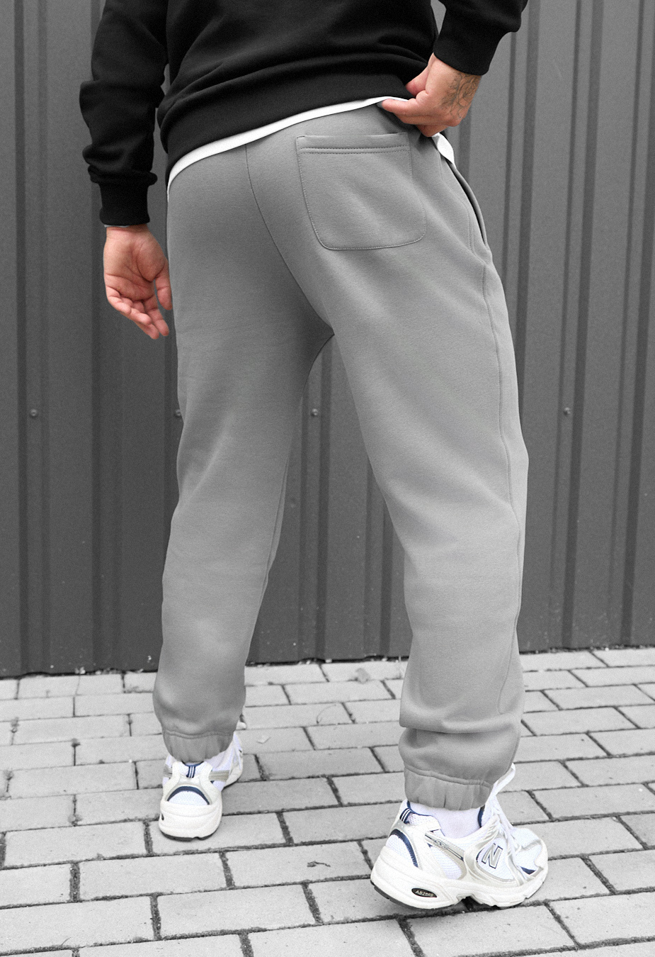 Pantaloni de trening Staff dexo gray fleece