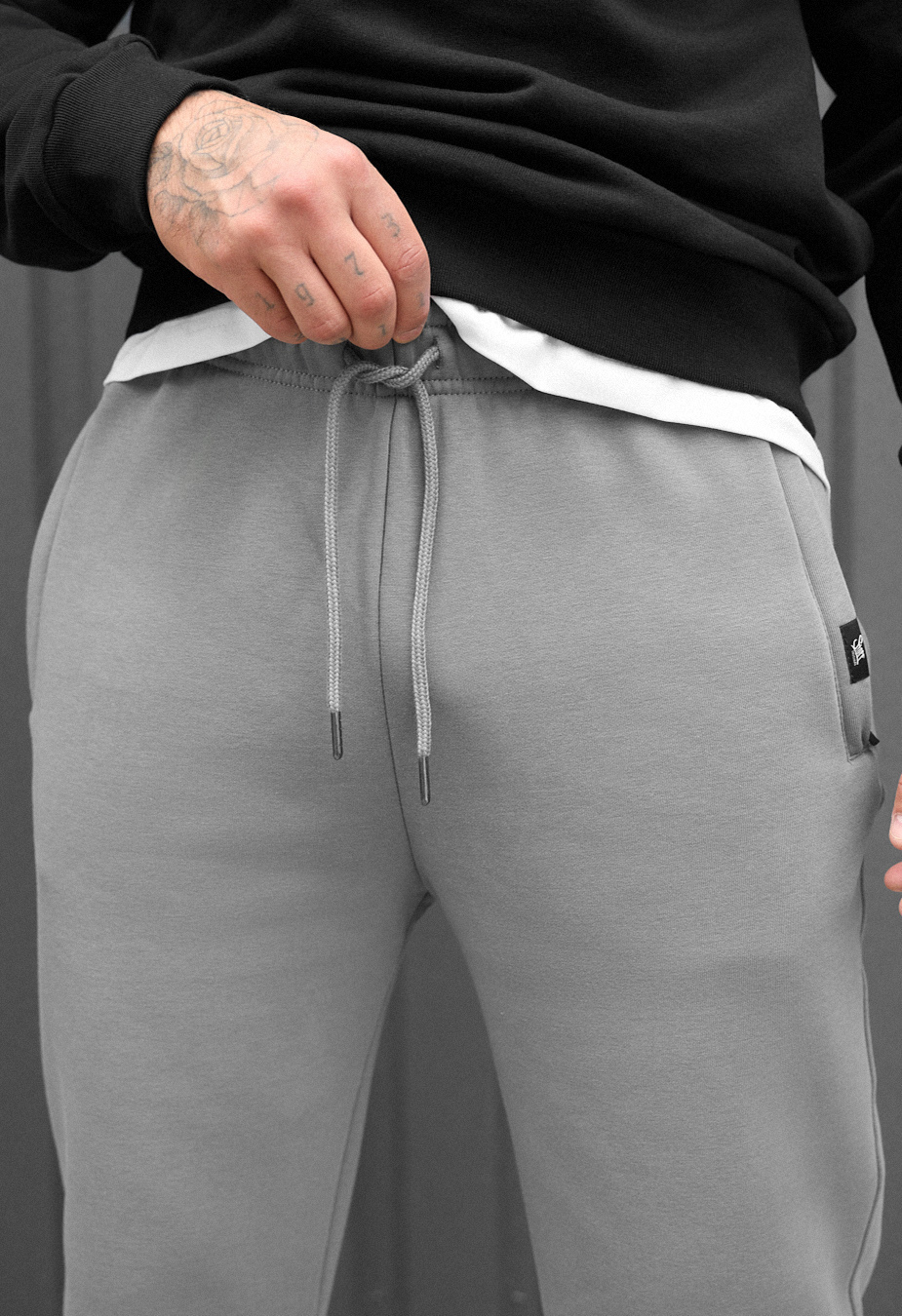 Pantaloni de trening Staff dexo gray fleece