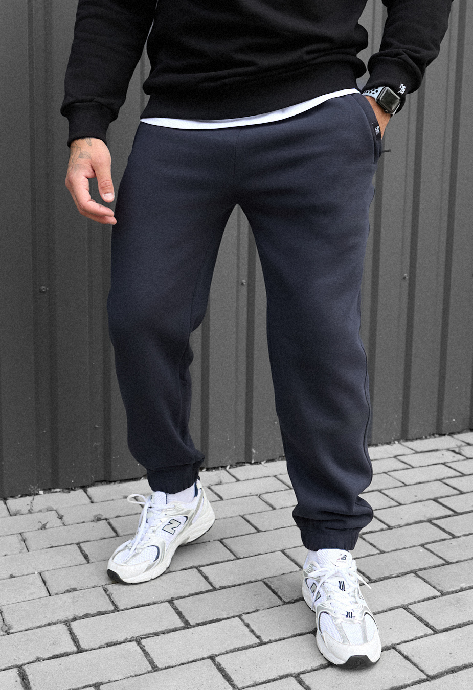 Pantaloni de trening Staff dexo navy fleece