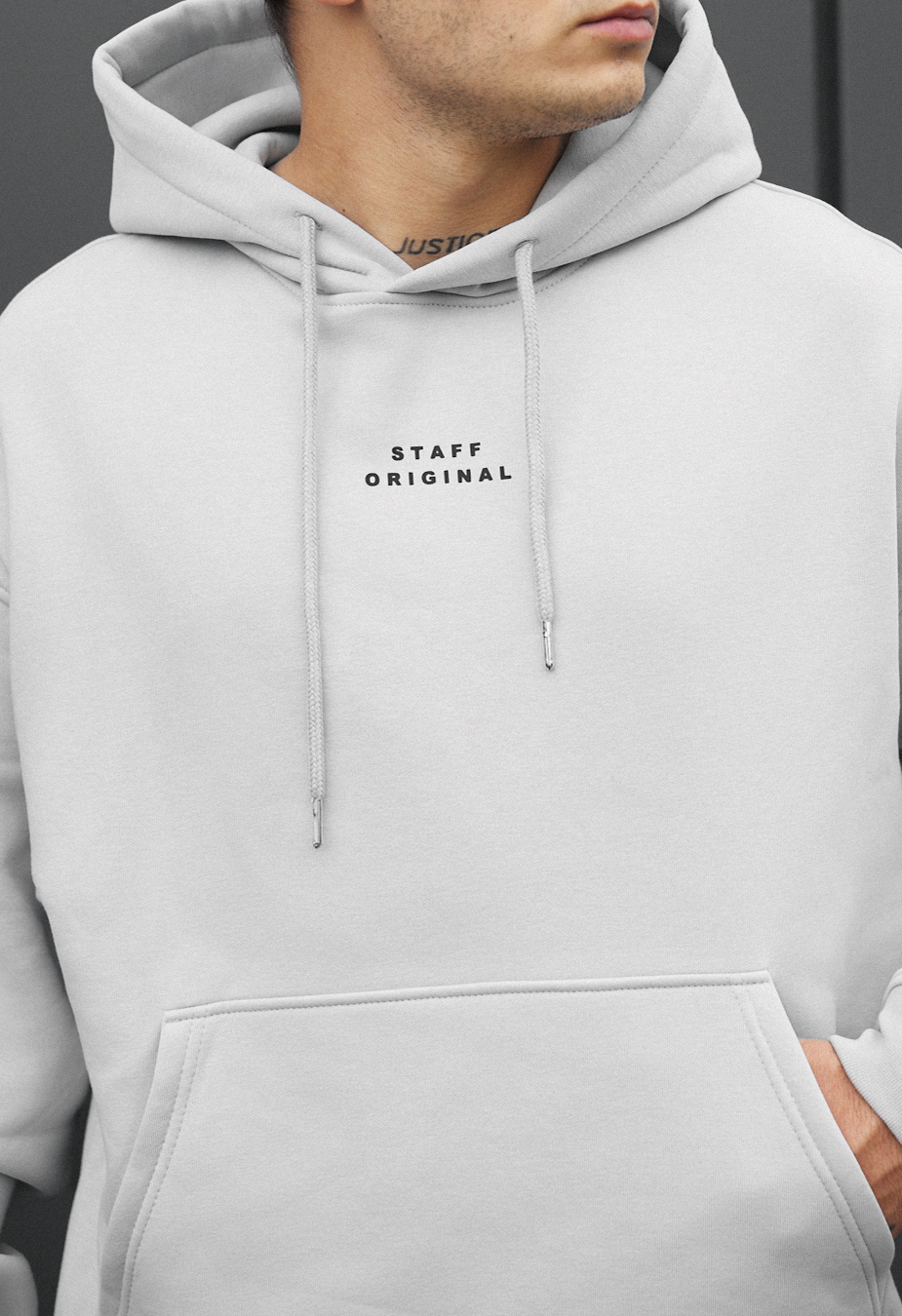 Costum de trening Staff ace light gray oversize fleece