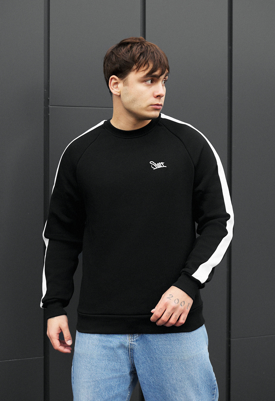 Bluză de trening Staff black line logo fleece