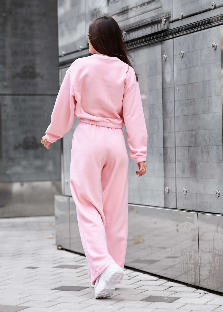 Costum de trening de damă Staff mon pink fleece