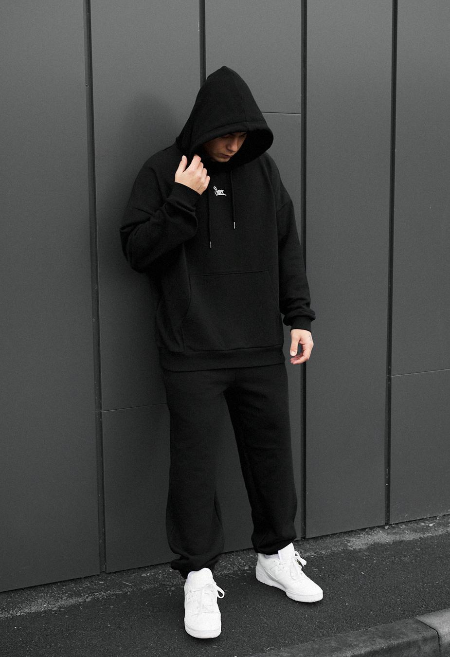 Costum de trening Staff sei logo black oversize