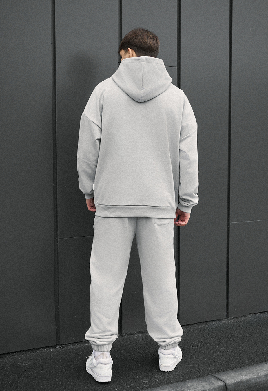 Costum de trening Staff sei logo light gray oversize